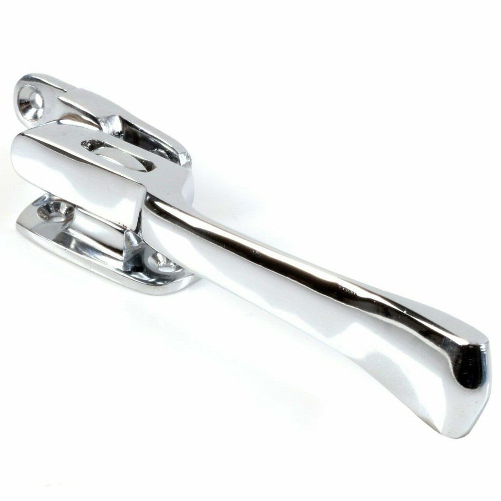 POLISHED CHROME CASEMENT FASTENER Wedge Style Window Latch Arm Handle Pull