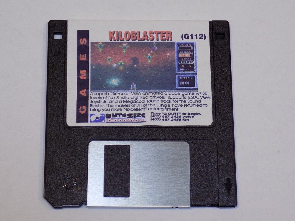 Kiloblaster G112 Game Vintage Software 3.5 Disk Windows PC Computer Program Old