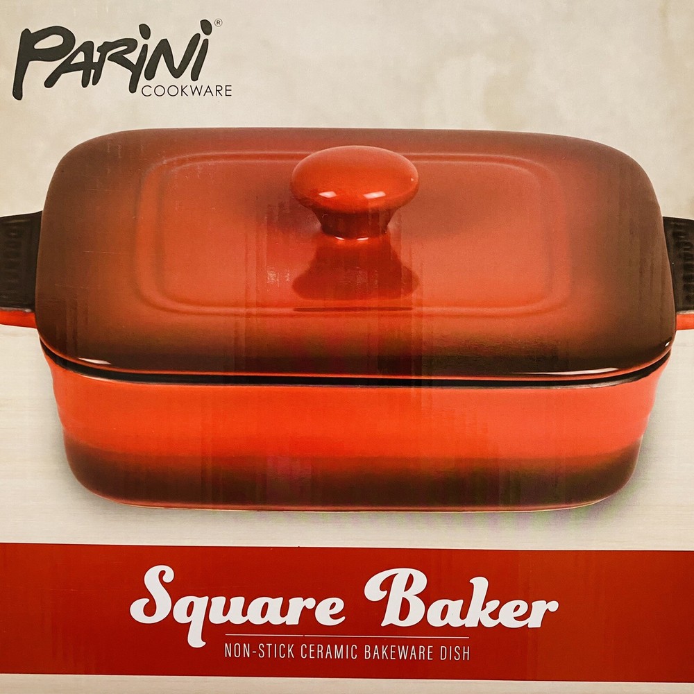 Parini Cookware Square Baker Non-stick Ceramic Bakeware Dish NEW
