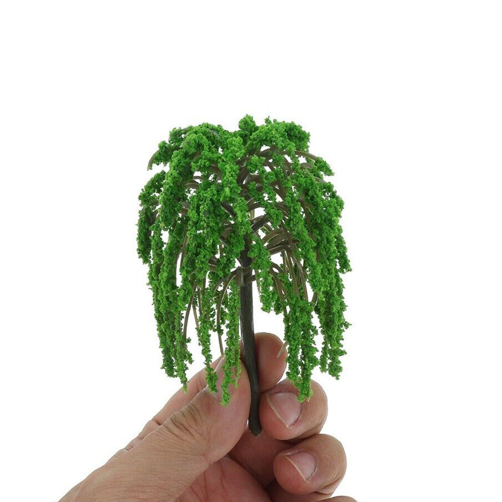 20pcs Mixed Size Willow Tree Model Train Railway Architecture Scenery Landscape