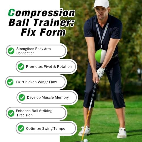 Compression Golf Swing Trainer Ball – Master Forearm Connection & Impact
