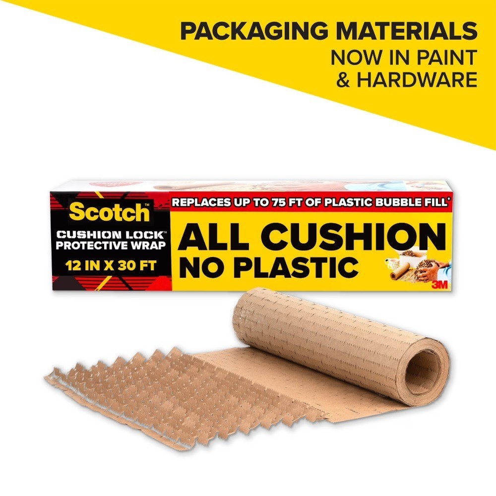 (3 pack) Cushion Lock Protective Wrap, 30 ft. Roll, Equivalent to 75 ft. Bubble