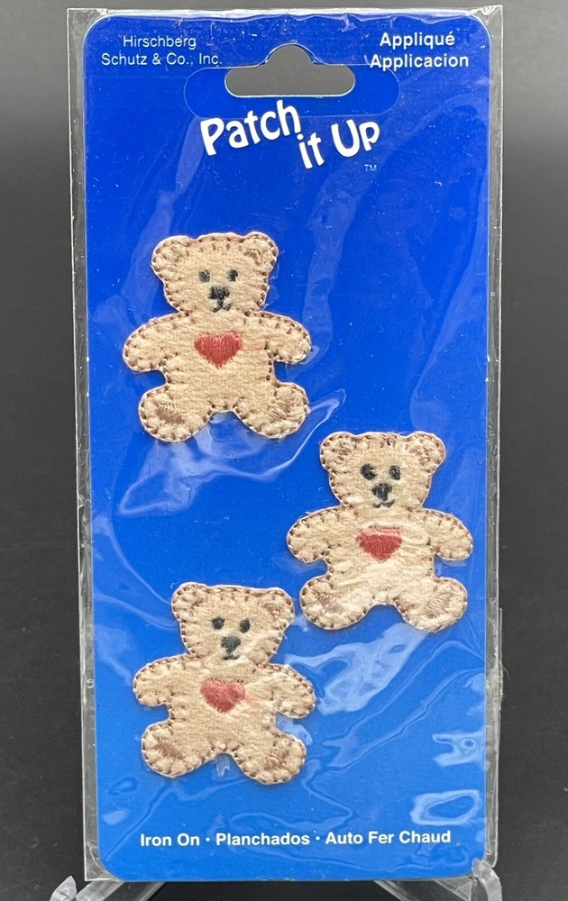 Vintage Patch It Up Iron-on Applique 3 Bears