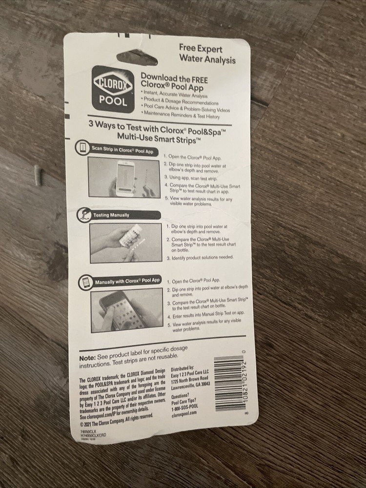 CLOROX Pool & Spa 50 Multi-Use Test Strips 6 Way Test Kit A4