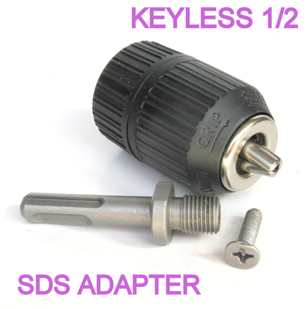 1 pc SDS plus Adapter & 1/2" CAP Drill Keyless Chuck sct