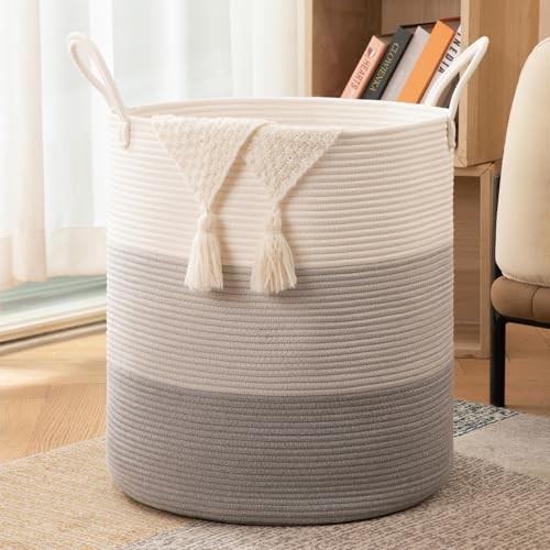 100L Laundry Hamper, Dirty Clothes Hamper for Bedroom, Gradient Grey