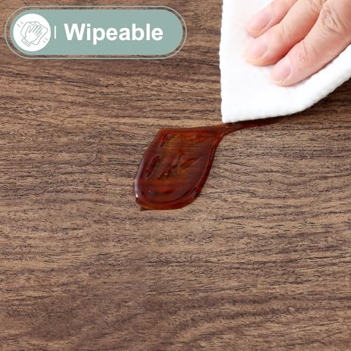 Rectangle Vinyl Tablecloth, Fitted Table Cover, 72" x 30" (Rectangular) 1 Oak