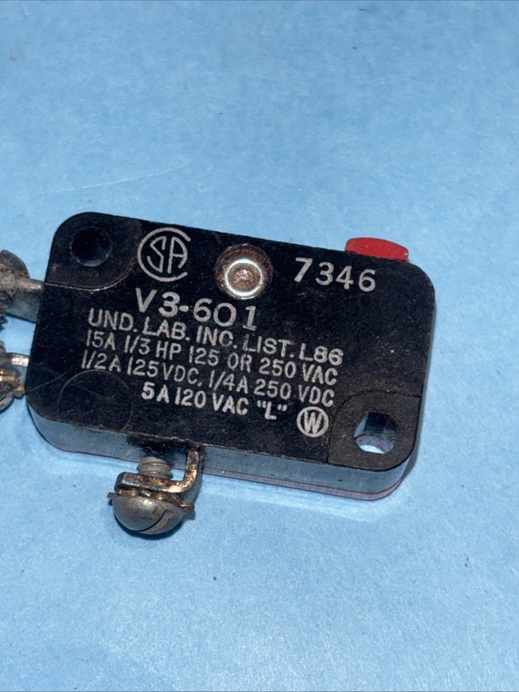 Micro Switch V3-601 15A 1/3 Hp Miniature Basic Switches