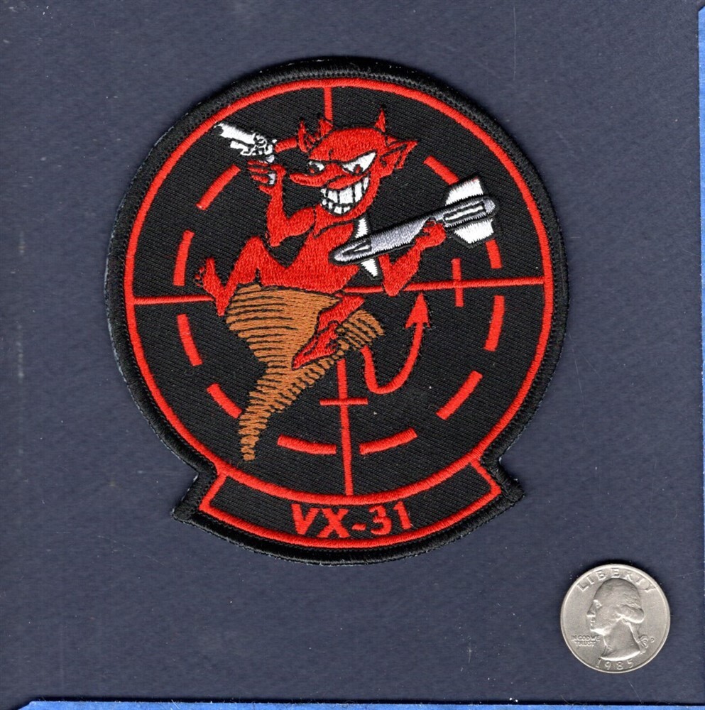 Original VX-31 DUST DEVILS US NAVY Flight Test Squadron Patch + V