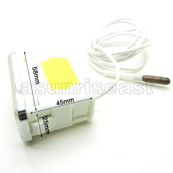 White Liquid Water Heater Temperature Meter Sensor Mechanical Scale 20-110℃