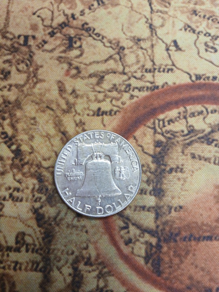 Silver 90% 1958 D Franklin Half Dollar TP-0635