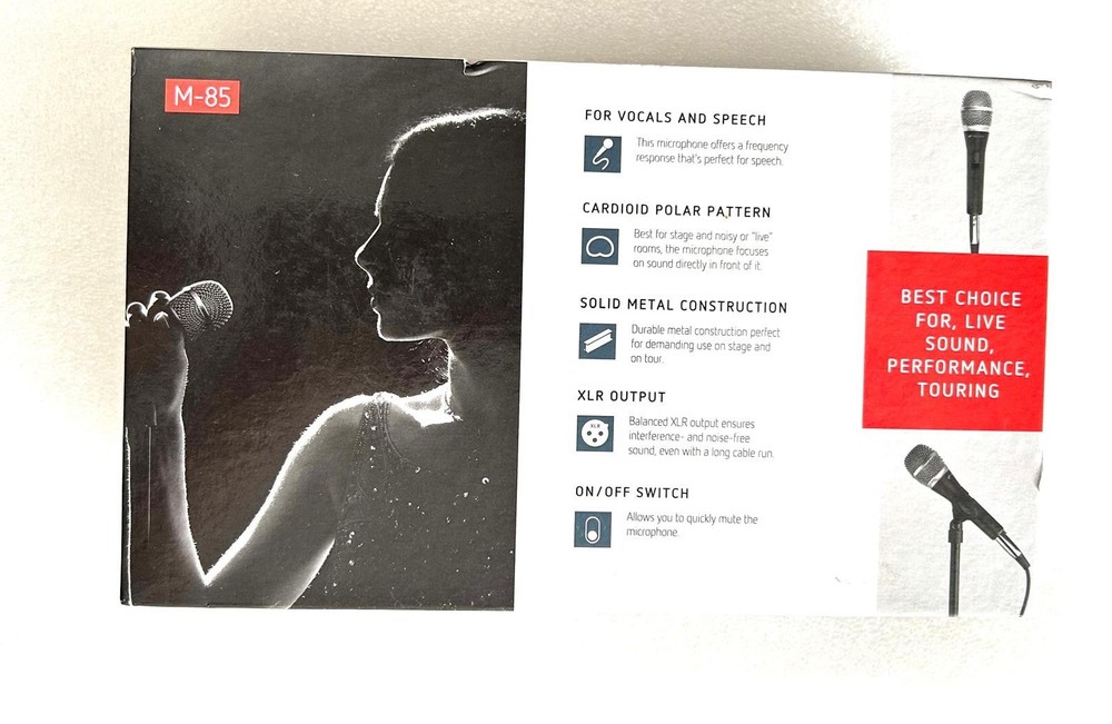 Polsen M-85 Professional Dynamic Handheld Microphone (Dark Gray)