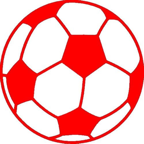 30 Custom Red Soccer Ball Personalized Address Labels