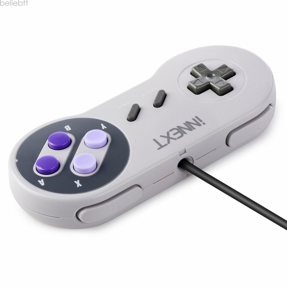 2 Pack Wired/ Wireless SNES USB Controller Gamepad Joystick Super Classic for PC