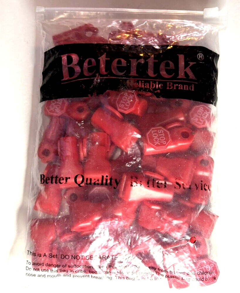 Peg Hook Locks Stop Lock 47Pcs Plastic Red Stop Locks Retail Peg Hook Security