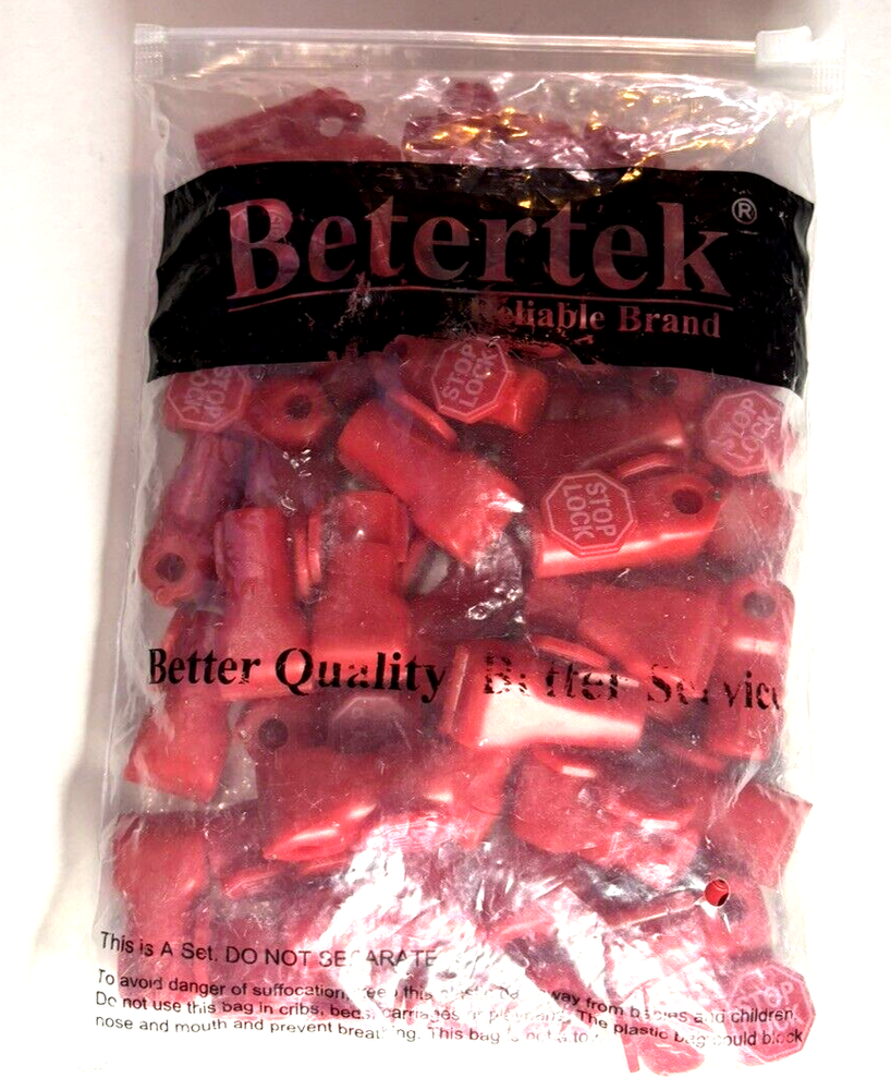 Peg Hook Locks Stop Lock 47Pcs Plastic Red Stop Locks Retail Peg Hook Security