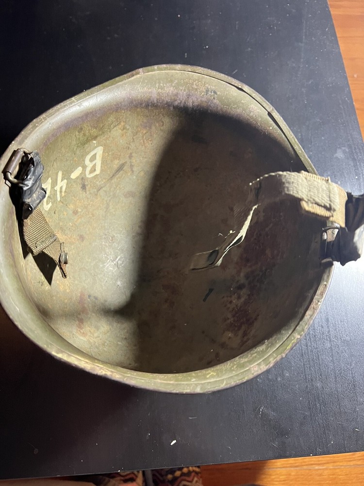 Original WW2 US Helmet (Rear Seam) & Strap