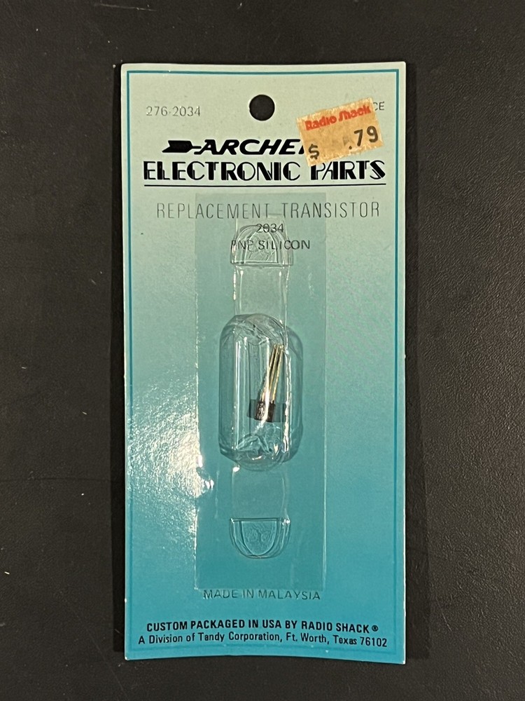 Vintage Archer 276-2034 Replacement Transistor PNP Silicon NOS