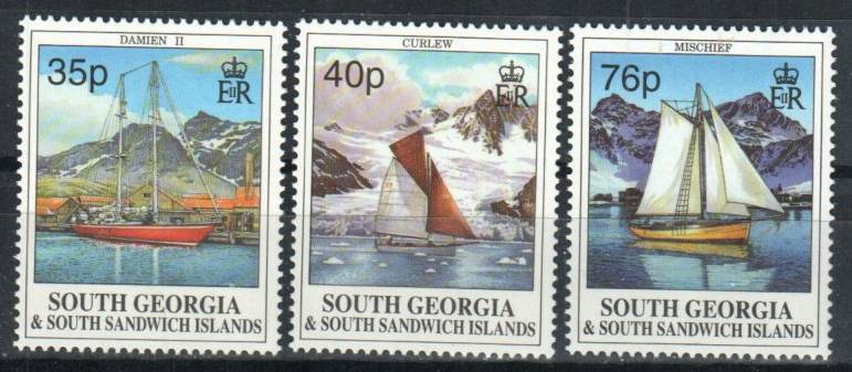 South Georgia Stamp 201-203  - Yachts