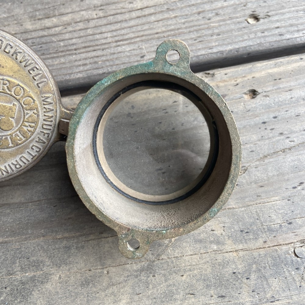Vintage Rockwell Manufacturing Solid Brass Water Meter