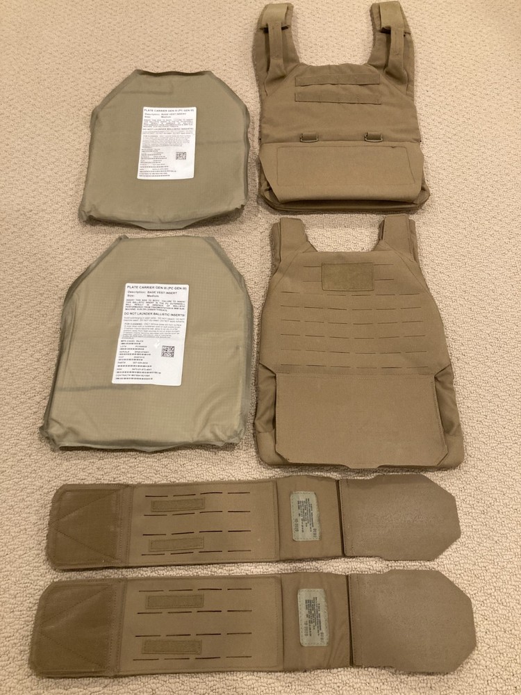USMC Plate Carrier Gen 3 III Low Profile Inner Vest Soft Armor - Medium