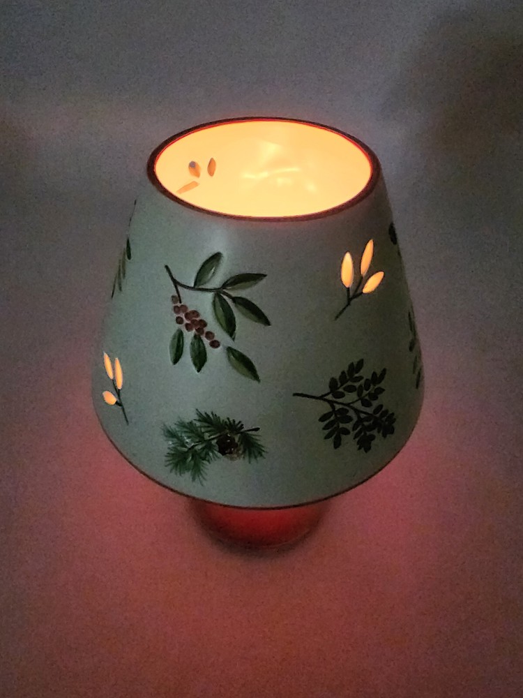 PAC Large Jar Candle Shade Topper Winter Foliage Theme