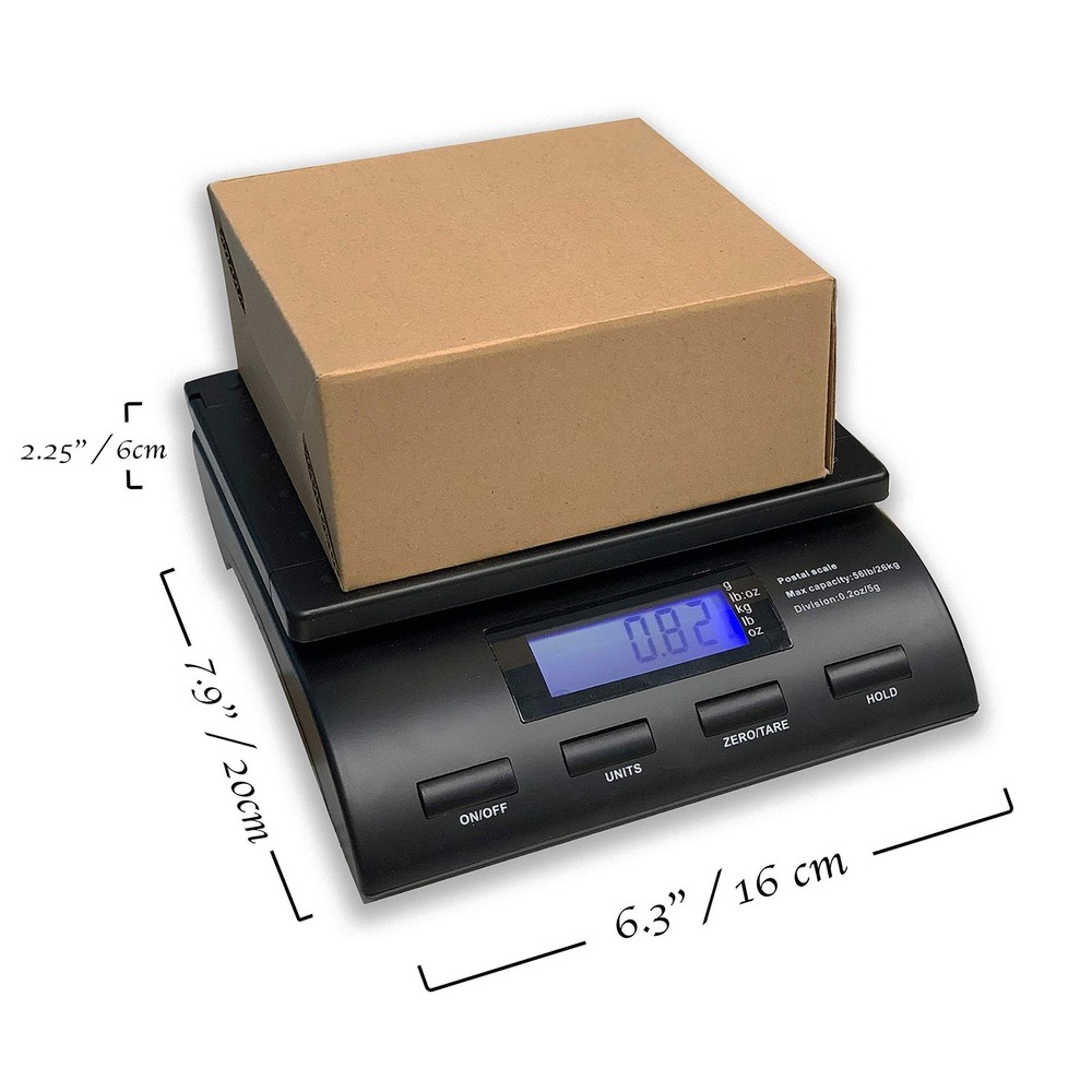 Digital 50 lb x 0.2 oz Postal Table Shipping Mail Scale with Large Display, E...