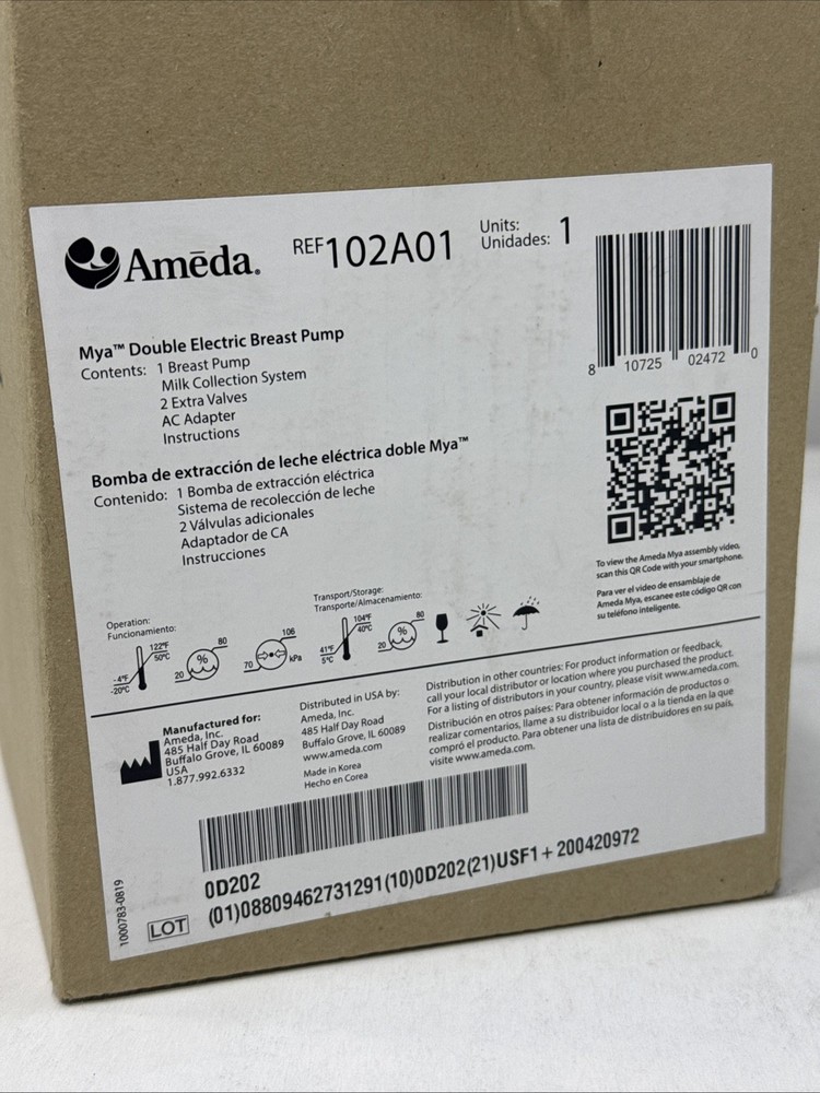 Ameda 102A01 Mya Double Electric Breast Pump