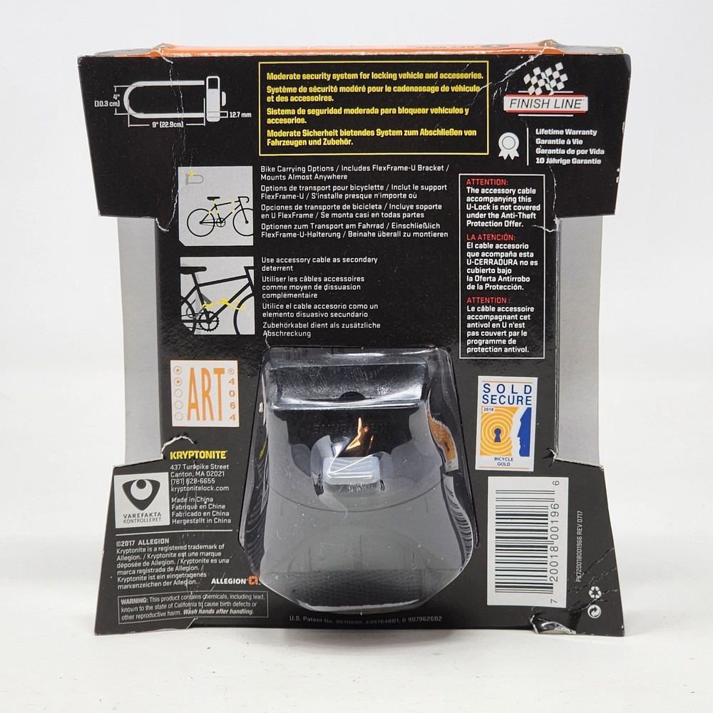 MOUNT Only For Kryptonite KryptoLok STD Missing 4 Foot Flex Cable Bracket & Keys