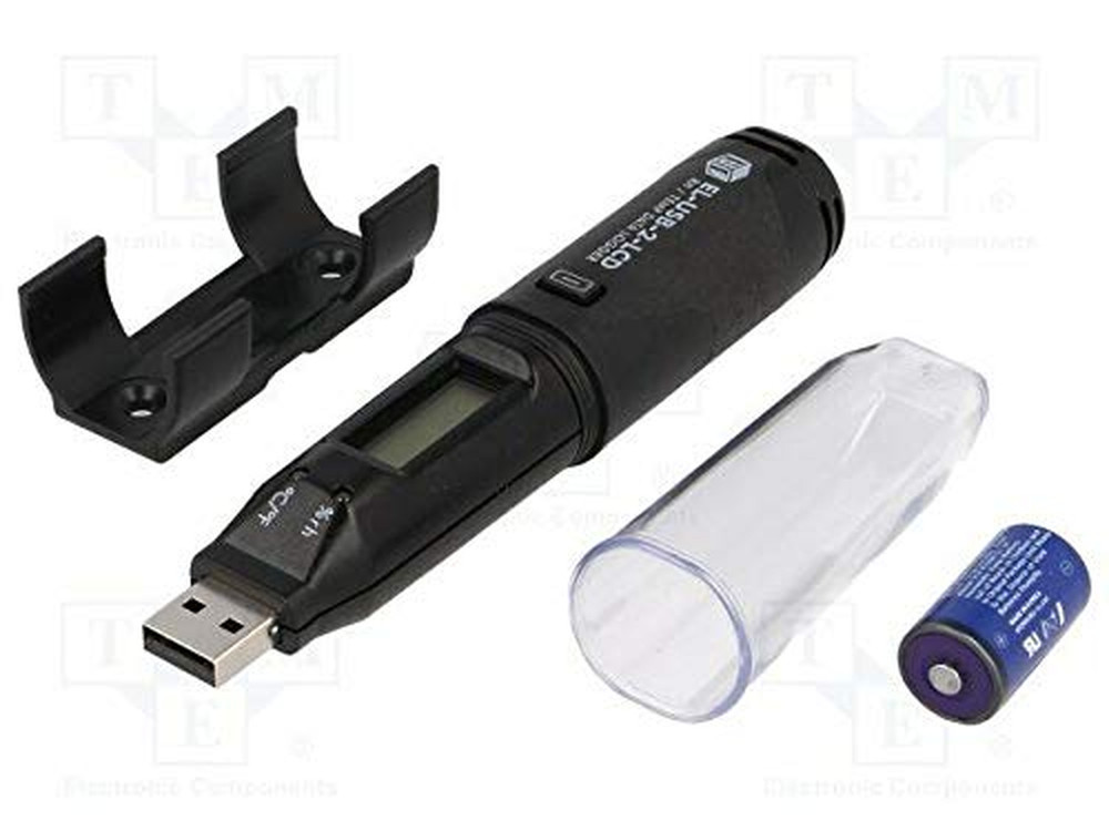 EL-USB-2-LCD Temp Data Logger, Black
