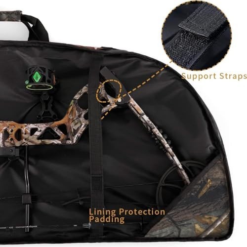 Lightweight Soft Compound Bow Case with Arrow Pocket & Backpack Straps - Durable