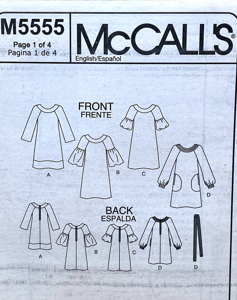 McCalls Sewing Pattern M5555, 4 Looks, 1 Pattern Size B5 8-16 Uncut