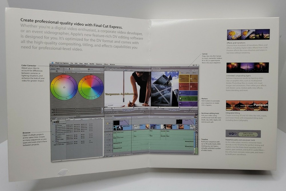 Vintage Apple Final Cut Express - Edit Like A Pro, Sealed.