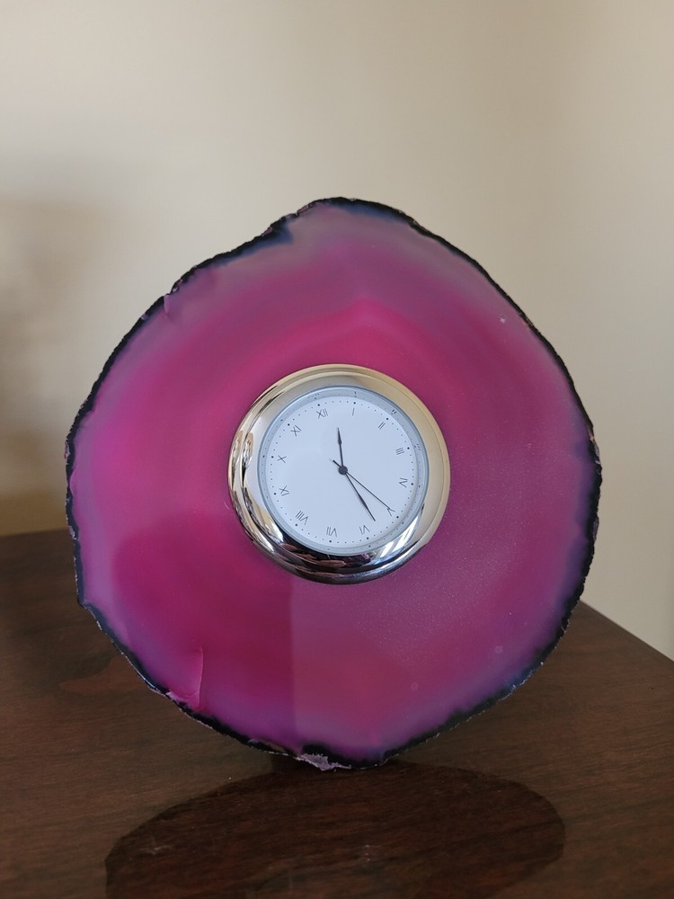 Anna By Rablabs Deep Rose Agate Clock Or Picture Frame