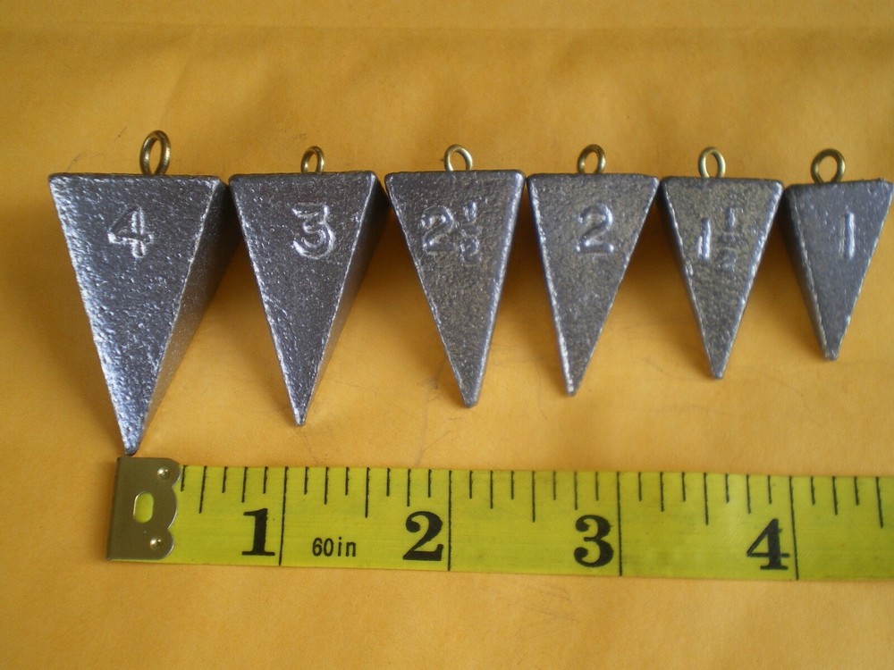 25 PCS. PYRAMID FISHING SINKER, 4 OZ.