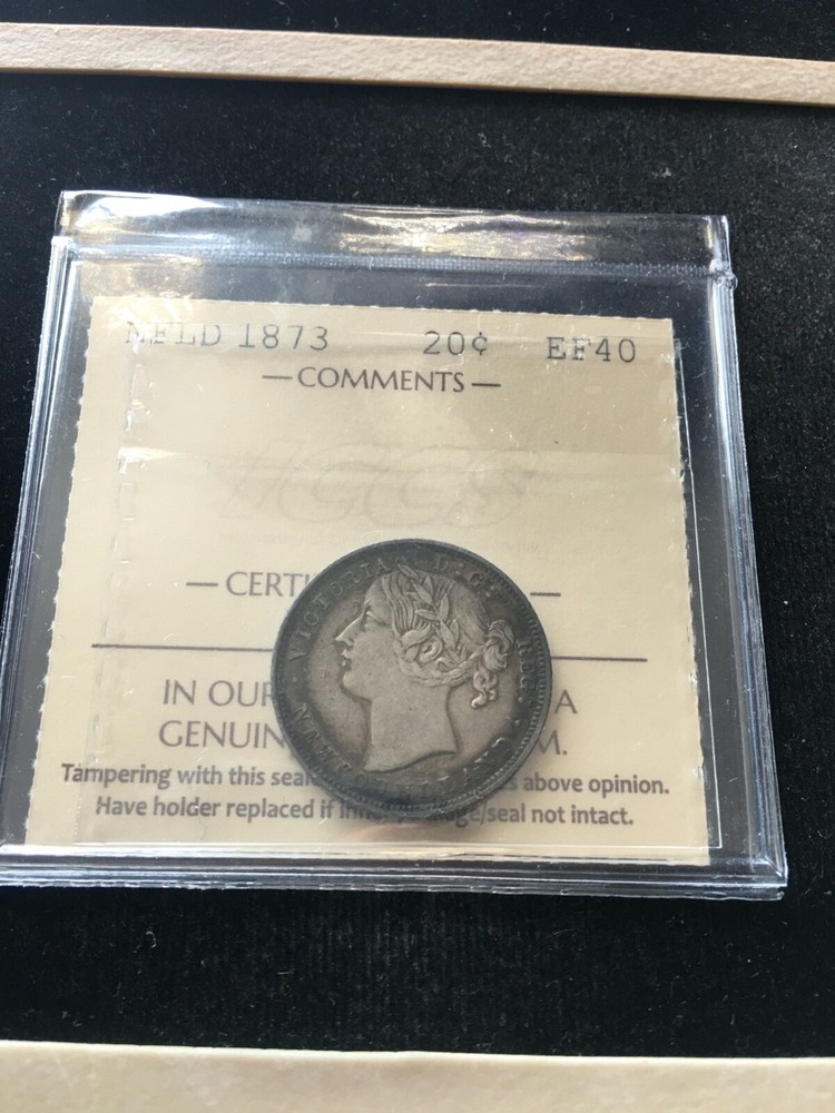 1873  ICCS Graded Newfoundland, ¢20 Twenty Cent**EF-40**