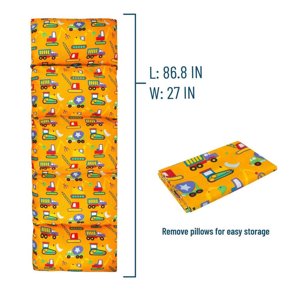 Wildkin Under Construction Microfiber Kids Pillow Lounger