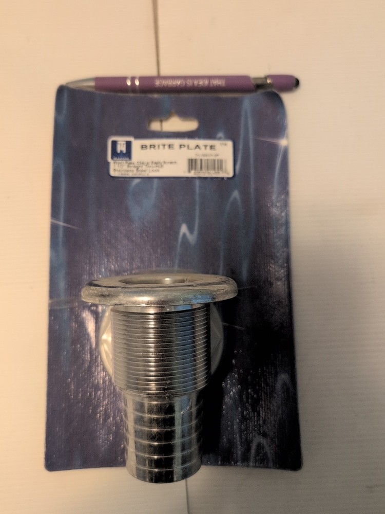 Marine TH-1500CP-DP Chrome Thru Hull Connector Fitting 1.5" OMC101