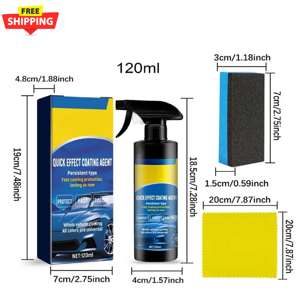 Car Coating Spray, Sopami Waterproof Layer Quick Effect Stains Agent 120ml US
