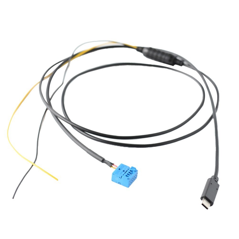 For golf 6 Car Audio Interface Charging + AUX Audio Input Black ABS Material