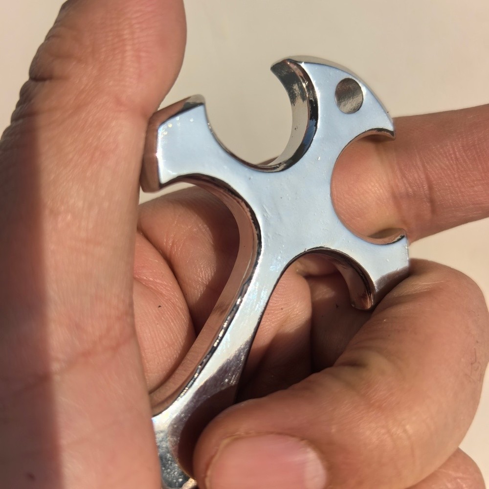 Brass Solid Cross Pendant EDC Tool - Electroplated surface - can be polished