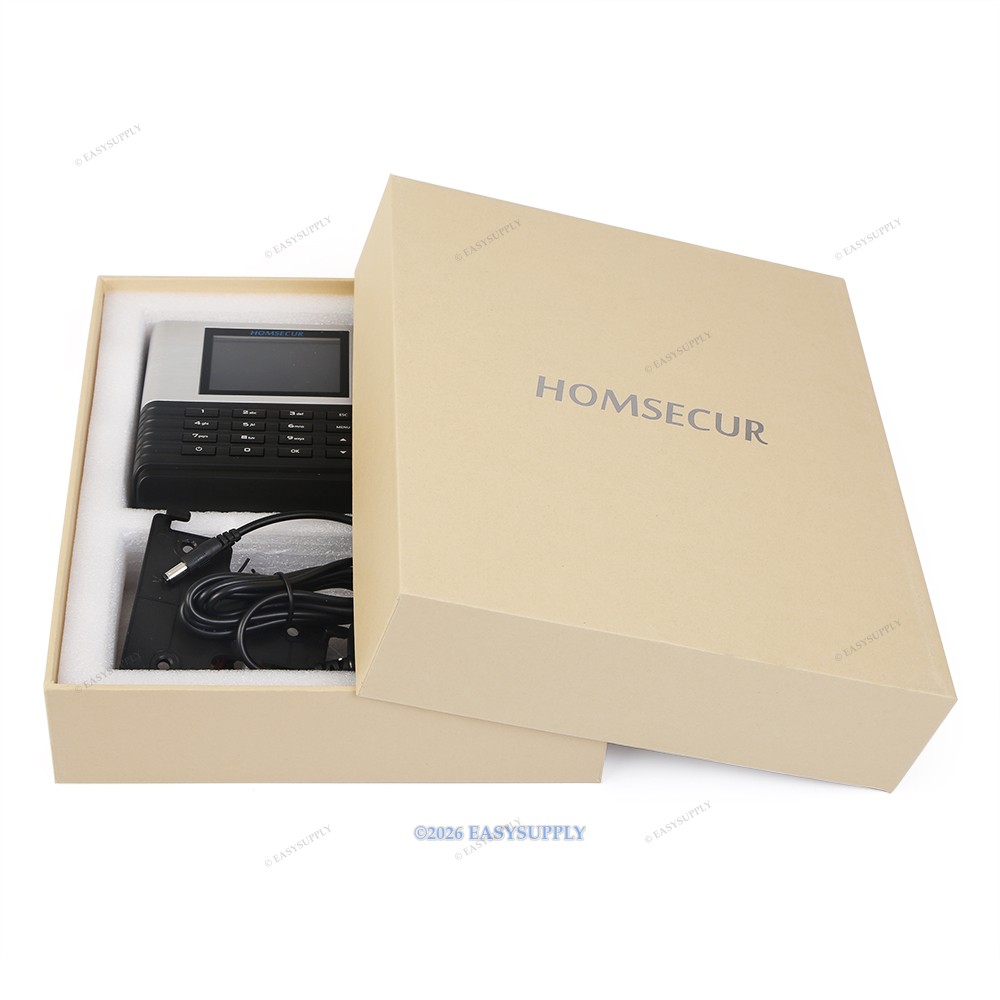 HOMSECUR Time Attendance With Fingerprint RFID Reader Free Software +WiFi+DST