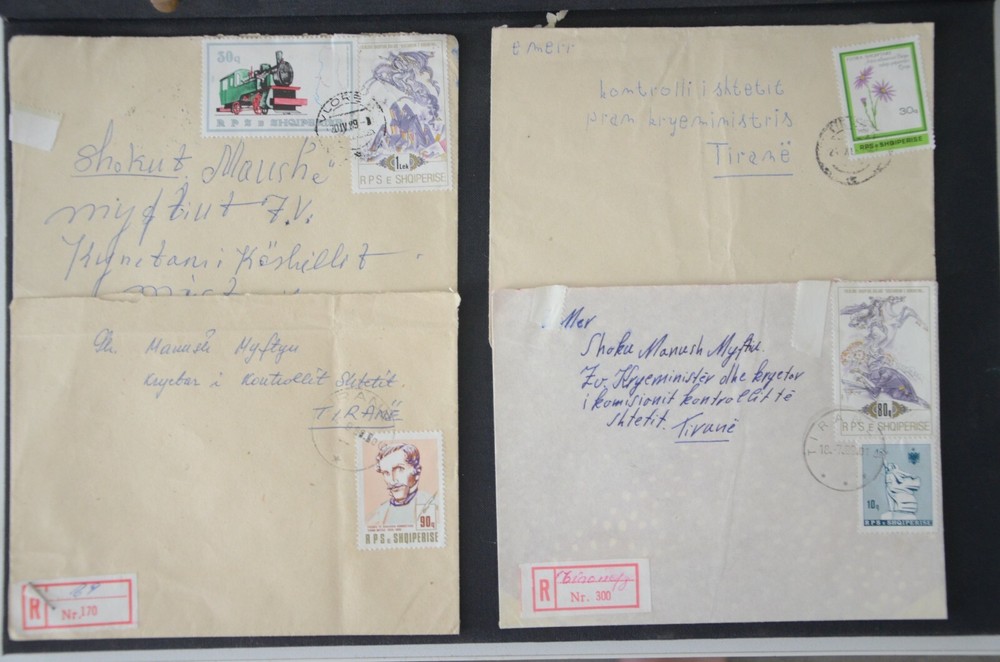 Albania Stamps  4 COVERS  Cancelled