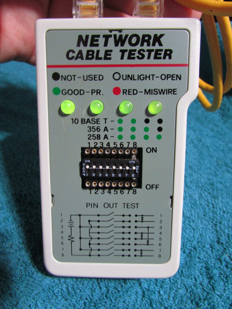 Vintage NETWORK CABLE TESTER Serial No. 288486