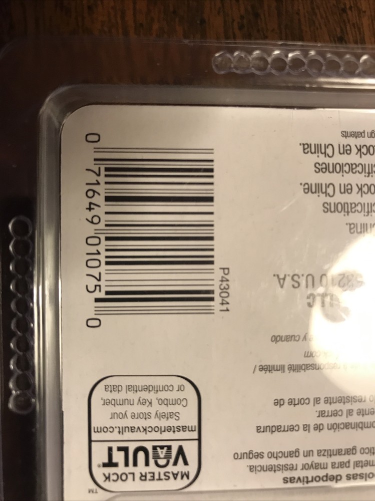 Master Lock Combination Padlock Light Blue P43041Anti-Shim