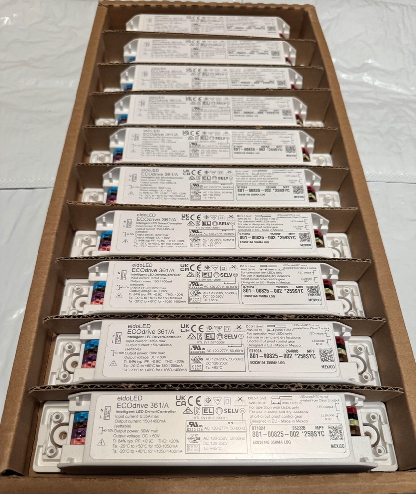 10 eldoLED ECOdrive 361/A Constant Current Programmable LED Driver 30W Dimmable