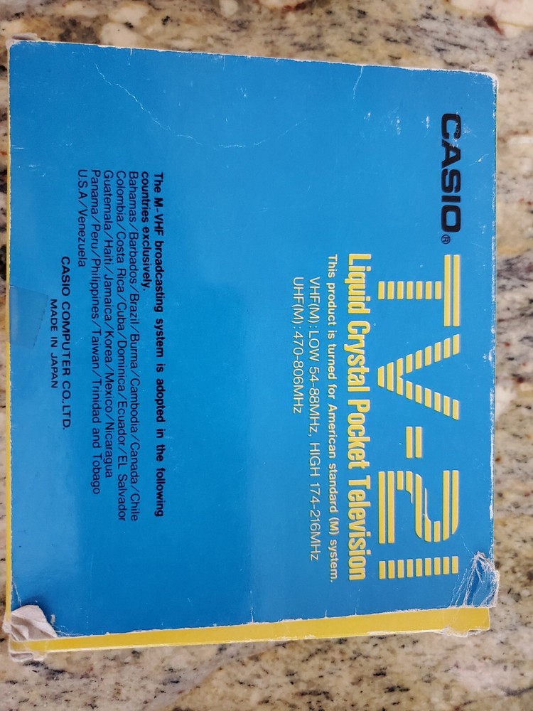 Casio TV-21 Liquid Crystal Pocket Television ( Working) with BL-100 Backlight