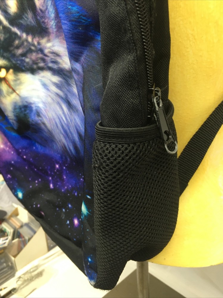 Back Pack / Laptop Bag Galaxy Wolf, Nylon Poly