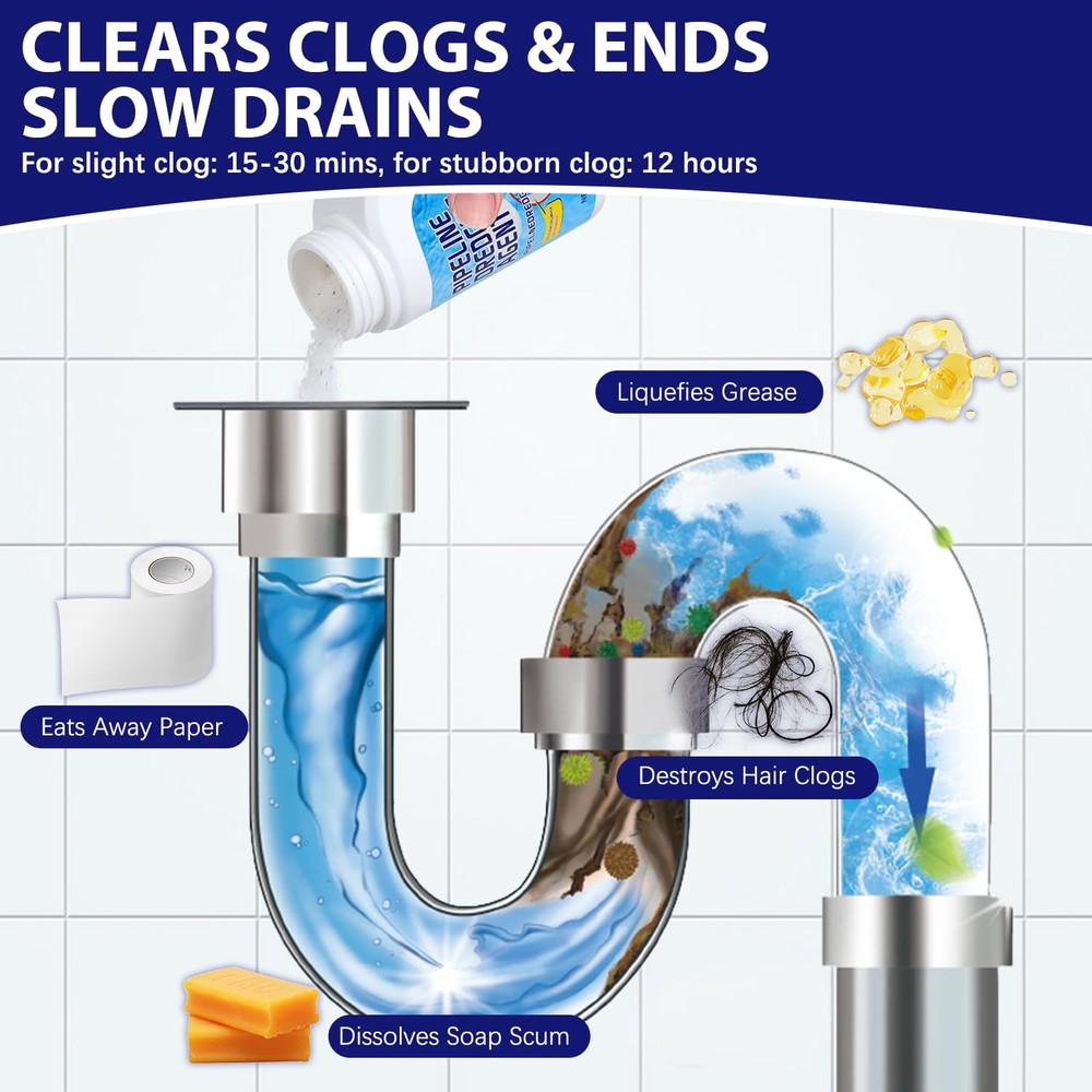 Powerful Pipe Dredging Agent,Pipeline Agent,Powerful Quick 1Pc