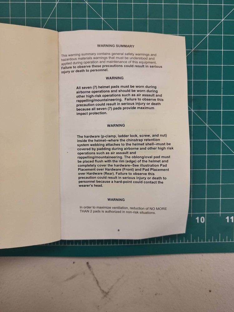 TM 10-8470-204-10 Technical Manual Advanced Combat Helmet ACH Operator Guide